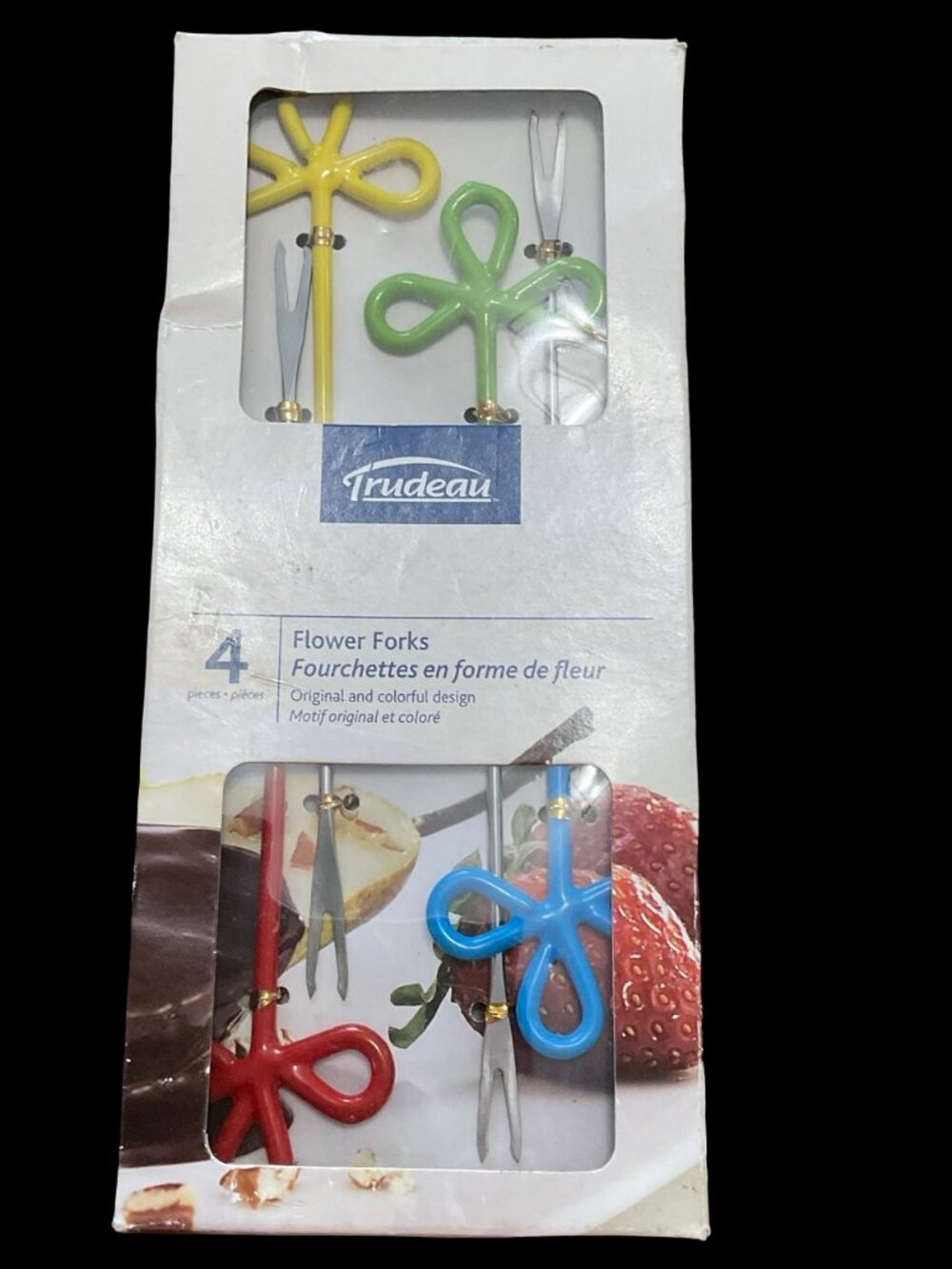 🏡 5/$25 - Multi Colored Flower Stainless Steel Chocolate Forks